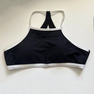 Athleta Black and White Swim Top